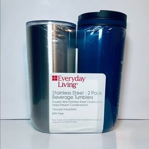 Stainless steel - 2 pack beverage tumblers